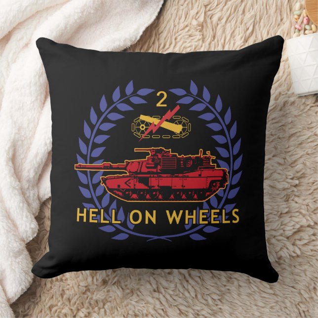 2nd Armored Division: Strength and Honor Throw Pillow (Blanket)