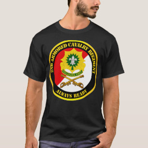 2nd Armoured Cavalry Regiment DUI Red White Always T-Shirt