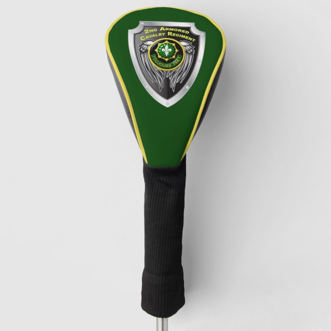 2nd Armoured Cavalry Regiment Shield Golf Head Cover (Front)