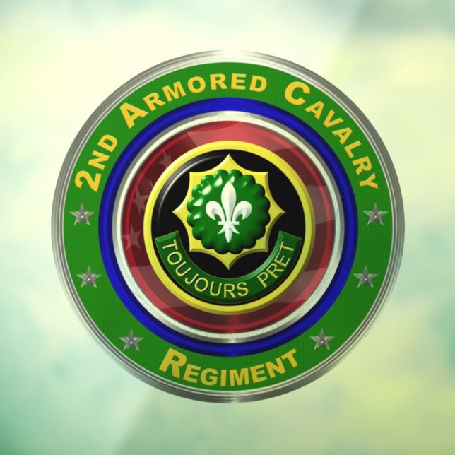 2nd Armoured Cavalry  Window Cling (Sheet 3)