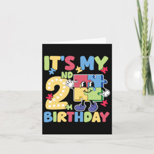 2nd Autism Birthday Party 2 Years Old Autistic Gir Card
