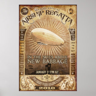 2nd Babbage Airship Regatta Poster