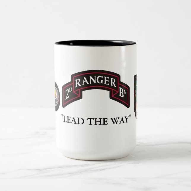 2ND BATTALION 75TH RANGER REGIMENT  Two-Tone COFFEE MUG (Center)