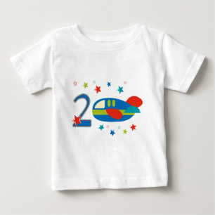 2nd Birthday Airplane Baby T-Shirt