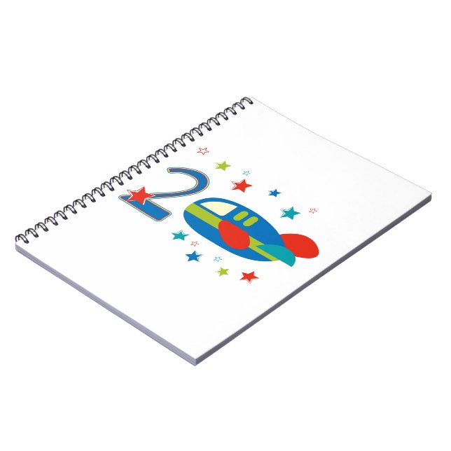 2nd Birthday Airplane Notebook (Left Side)