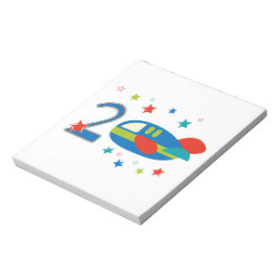 2nd Birthday Airplane Notepad