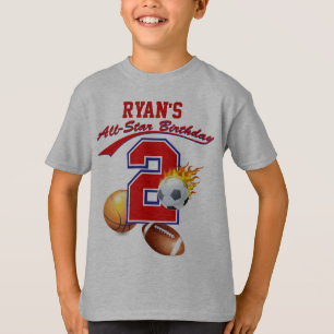 2nd Birthday All-Star Sports Ringer T-shirt