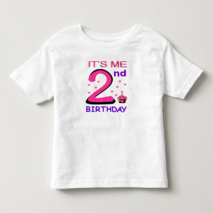2ND Birthday Baby Tshirt cute pink