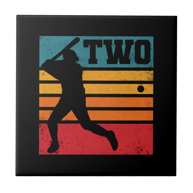 2nd Birthday Baseball Batter Tile (Front)