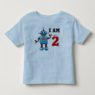 2nd birthday boy gift - robot toddler t-shirt