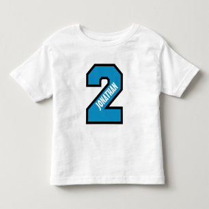 2nd Birthday Boy Sports Number Two Years A01 Toddler T-shirt