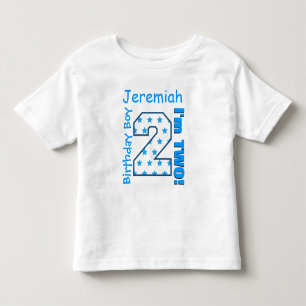 2nd Birthday Boy Stars One Year Custom Name V006Z Toddler T-shirt