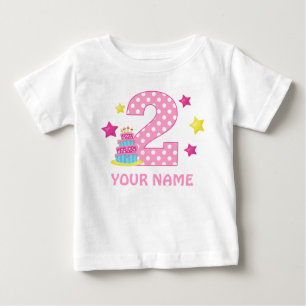 2nd Birthday Cake Girl Personalized T-shirt