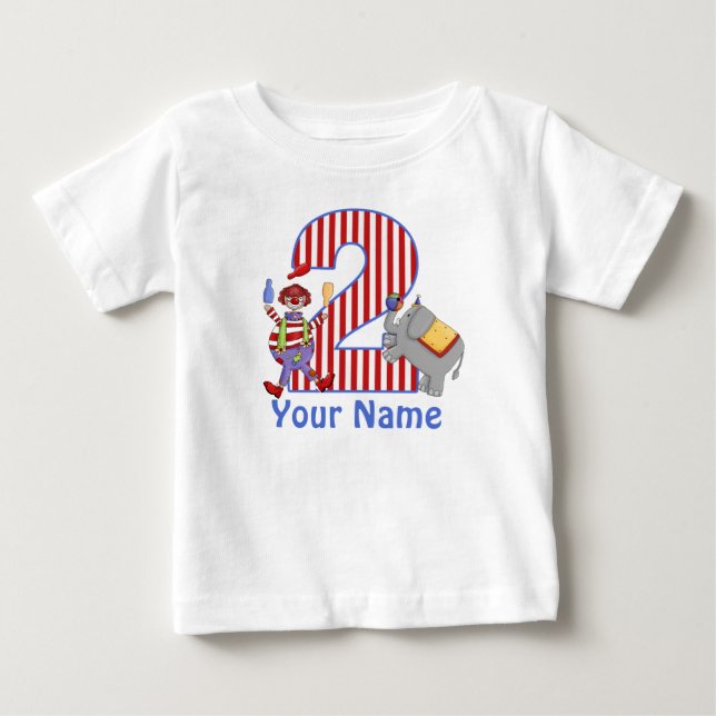 2nd Birthday Circus Personalized Shirt (Front)