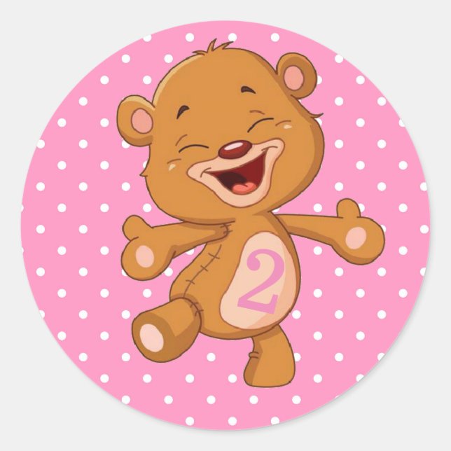 2nd Birthday Classic Round Sticker (Front)