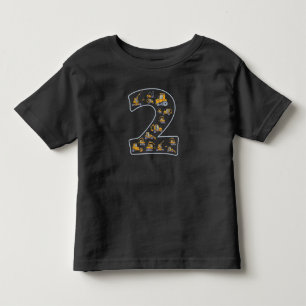 2nd birthday construction site crane 2 years old toddler t-shirt