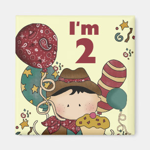 2nd Birthday Cowboy T-shirts and Gifts Magnet