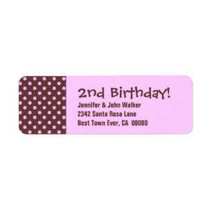2nd Birthday Cute Polka Dot Pattern