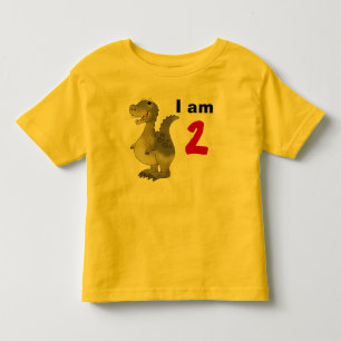 2nd birthday dinosaur gift idea toddler t-shirt