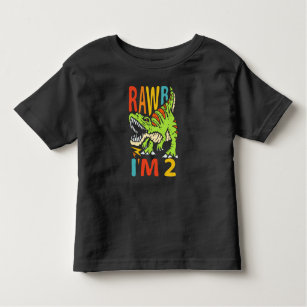  2nd Birthday Dinosaur T Rex Rawr I'm 2 For Boys  Toddler T-shirt