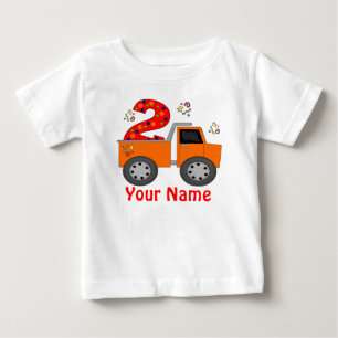2nd Birthday Dump Truck Personalized T-shirt