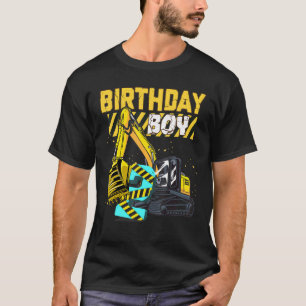 2nd Birthday Excavator Construction Vehicle Birthd T-Shirt