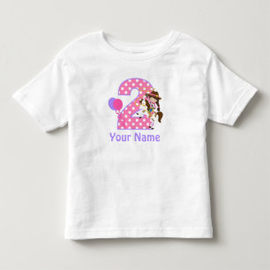 2nd Birthday Girl Cowgirl Personalized T Shirt