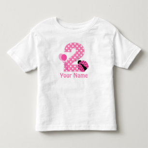 2nd Birthday Girl Ladybug Personalized T Shirt