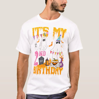 2nd birthday, halloween birthday gift for kid, 2nd T-Shirt