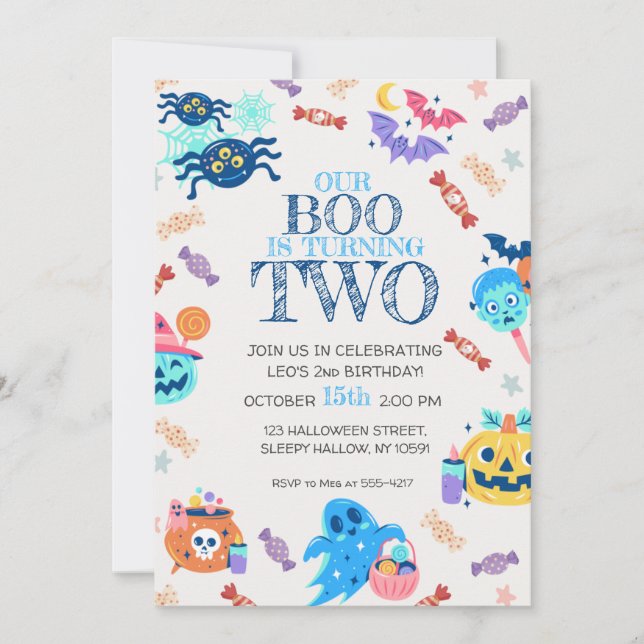 2nd Birthday Halloween Party Invitation (Front)