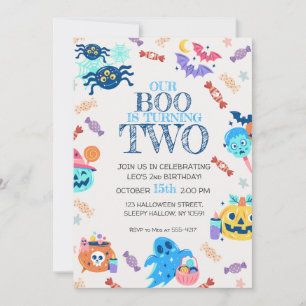 2nd Birthday Halloween Party Invitation