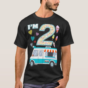 2nd Birthday Ice Cream Truck Crew I'm 2 Party Ice T-Shirt