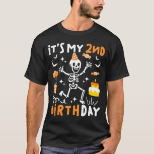 2nd birthday kids funny skeleton 2nd birthday T-Shirt