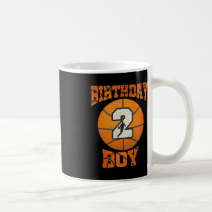 .2nd Birthday Outfit Boy Basketball Second 2 Year Coffee Mug