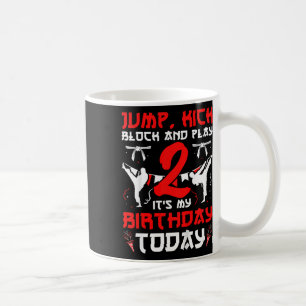 2nd Birthday Party Karate 2 Year Old Karate Birthd Coffee Mug