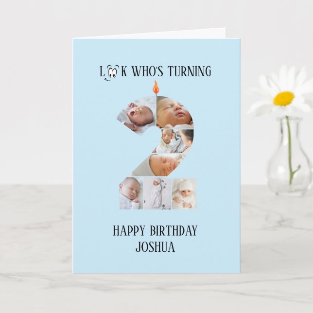 2nd Birthday Photo Card (Small Plant)