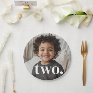 2nd Birthday Photo - two Paper Plate
