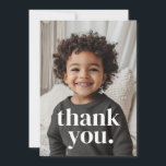2nd Birthday Photo - two Thank You Card<br><div class="desc">A minimalist second Birthday Birthday design with space to add your own photo and with the word 'two.' over the top. You can change the word to anything else if you prefer!</div>