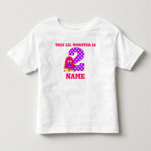 2nd Birthday Pink Monster Personalized T-shirt