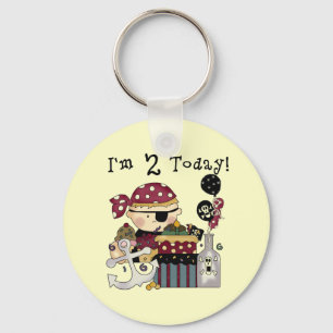 2nd Birthday Pirate Tshirts and Gifts Keychain