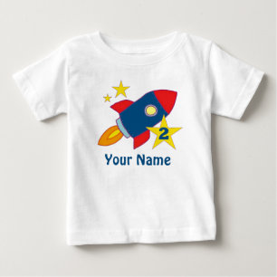 2nd Birthday Rocket Personalized T-shirt