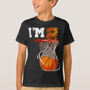 2nd Birthday Shirt Boy Basketball Kids Two Year Ol