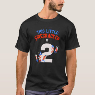 2Nd Birthday This Little FIRECRACKER Is 2 Firework T-Shirt