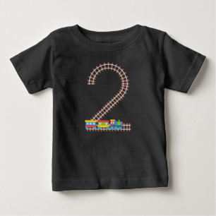 2nd Birthday Train 2 Year Old Boys Kids Gift Baby T-Shirt