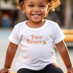 2nd Birthday Two Groovy Retro Floral Toddler T-shirt<br><div class="desc">This retro typography "two groovy" t-shirt follows our retro floral 2rd birthday design suite,  featuring a bold retro font with cute colourful flowers.</div>