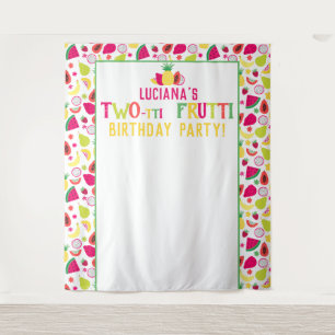 2nd Birthday Two-tti Frutti Fruit Birthday Party Tapestry
