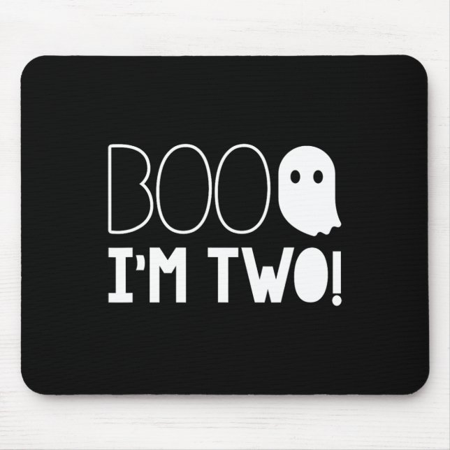 2nd Birthday Two Year Old Boo I'm Two! Halloween G Mouse Pad (Front)