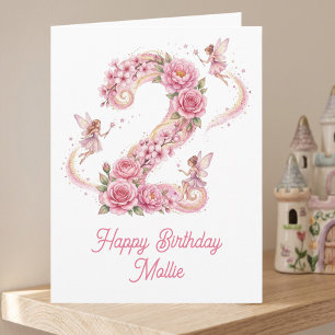 2nd Birthday Whimsy Number Two Fairy Card