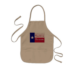 2nd Generation Native Texan Flag Kids Apron