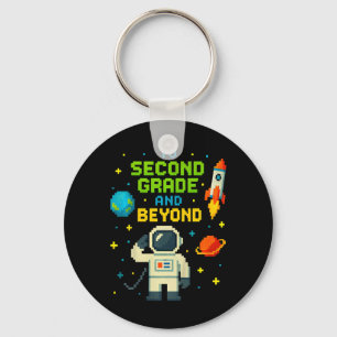 2nd Grade And Beyond Astronaut Space Boys Gamer Fi Keychain